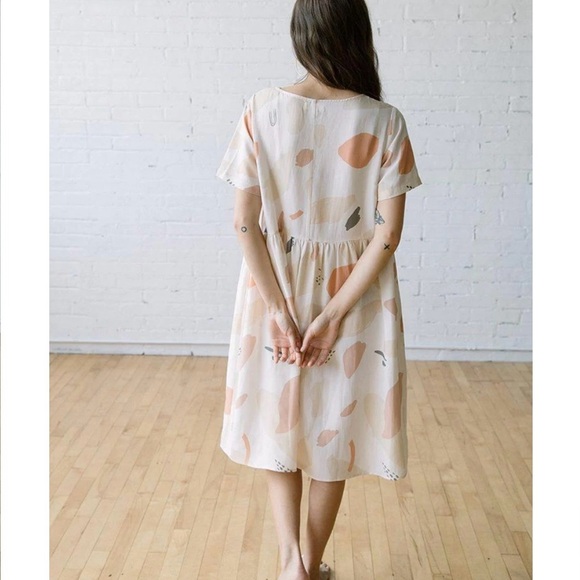 Tradlands Nico Dress XS Caroline Print Relaxed Fit Pullover Shift Casual Pockets - Picture 2 of 10